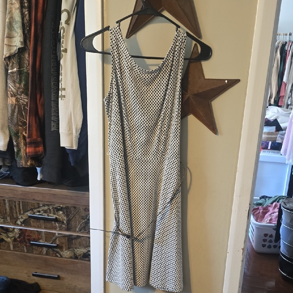 George Dresses & Skirts - George Black and White Midi Dress Super Cute With Belt Medium Never Worn